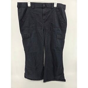 Torrid‎ Black Wide Leg Cargo Pants Cotton Flare Size 18